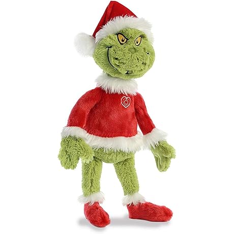 Enthralling Aurora Dr. Seuss Grinch Santa Stuffed Toy for Magical Yuletide Storytelling