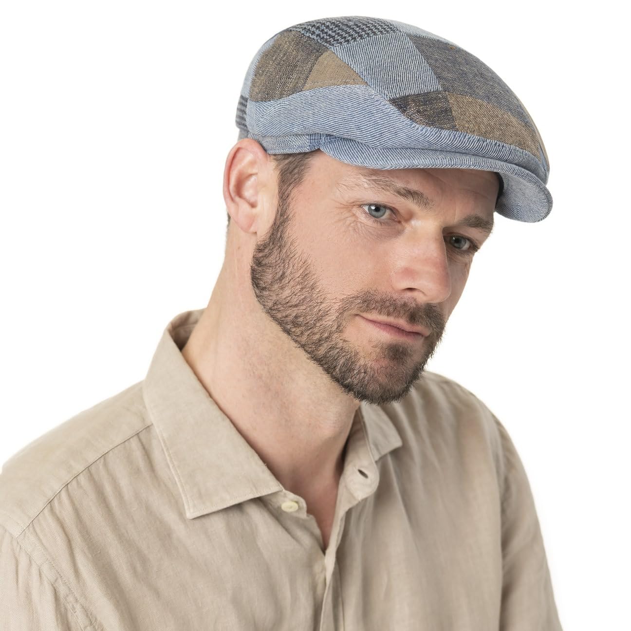 Stetson Casquette Laughlin Driver Patchwork Femme/Homme - Made in The EU Gavroche avec Visiere, Doublure, Doublure Printemps-ete Printemps Ete