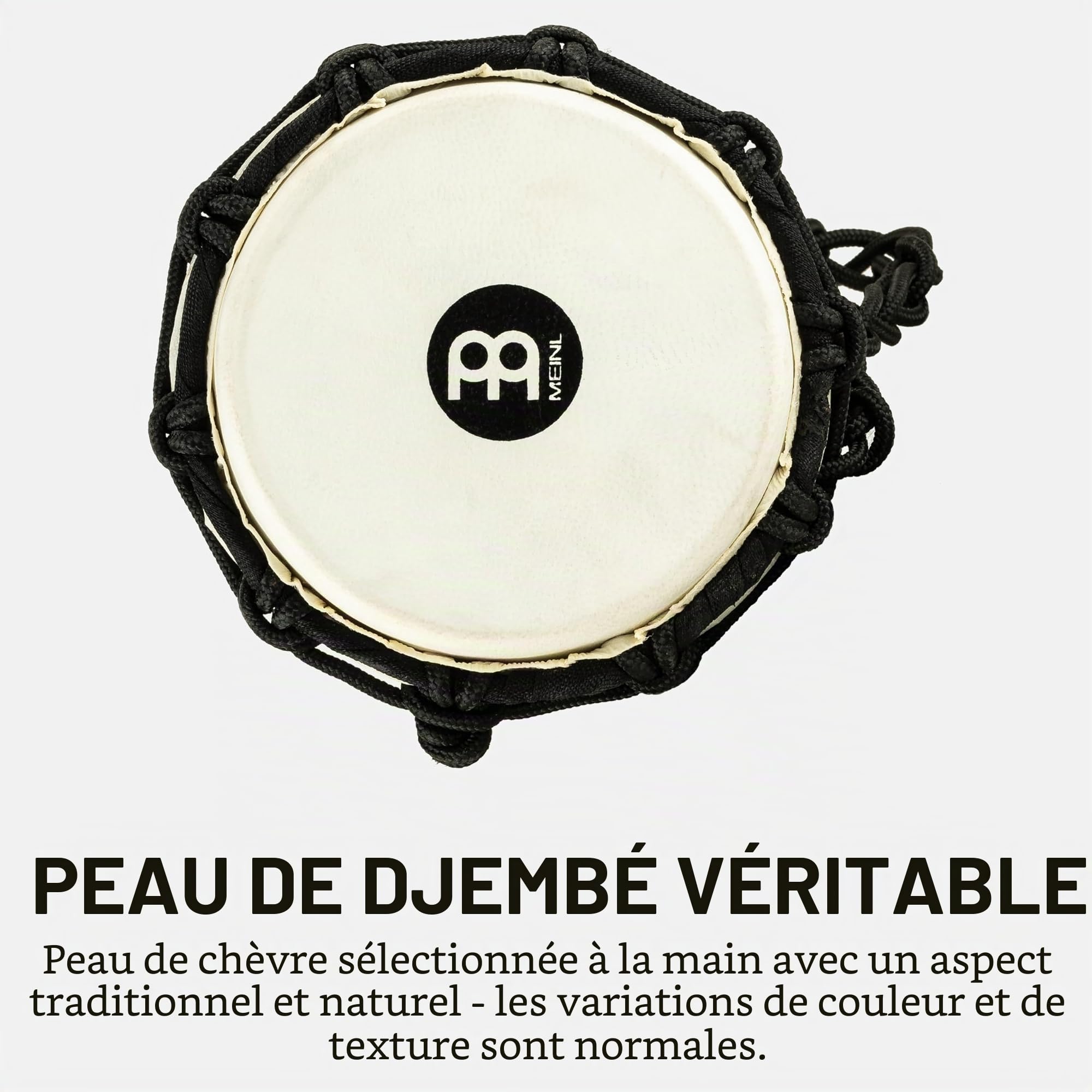 Meinl Percussion African Mini Djembe – Percussion à Main Extra Petite – Avec Peau de Chèvre – Diamètre 4,5 pouces – Acajou, Multicolore (HDJ8-XXS)
