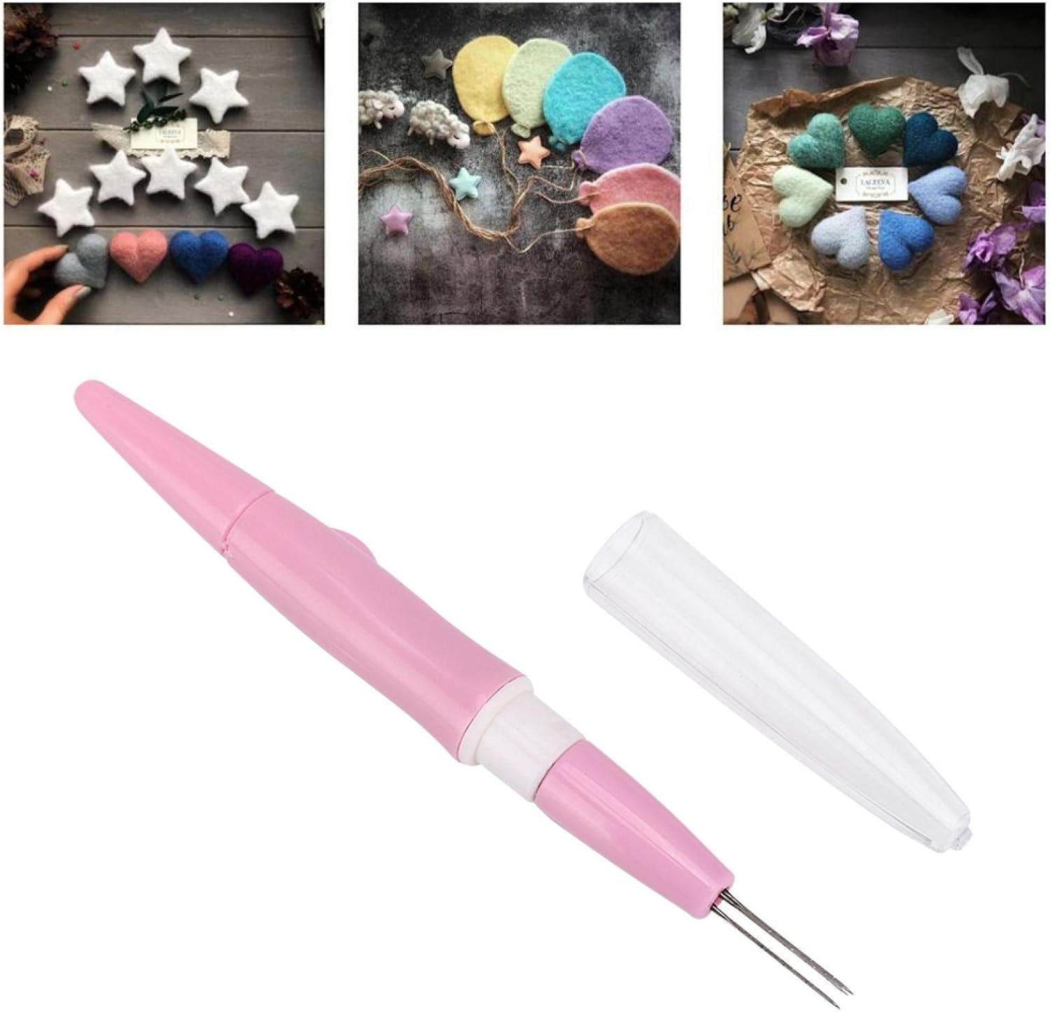Felting Tool With 3 Needles, Portable Pen for Wool Felt, DIY Patchwork Craft