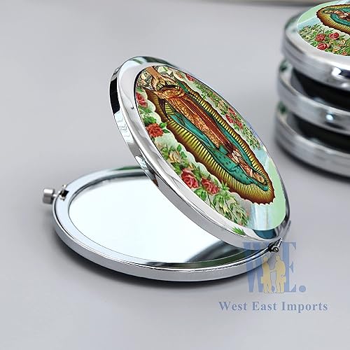 Miniatura 7 de Espejo compacto Nuestra Señora de Guadalupe (paquete de 12 piezas) – Bautizo Favor/Bautizo Recuerdos de Bautizo