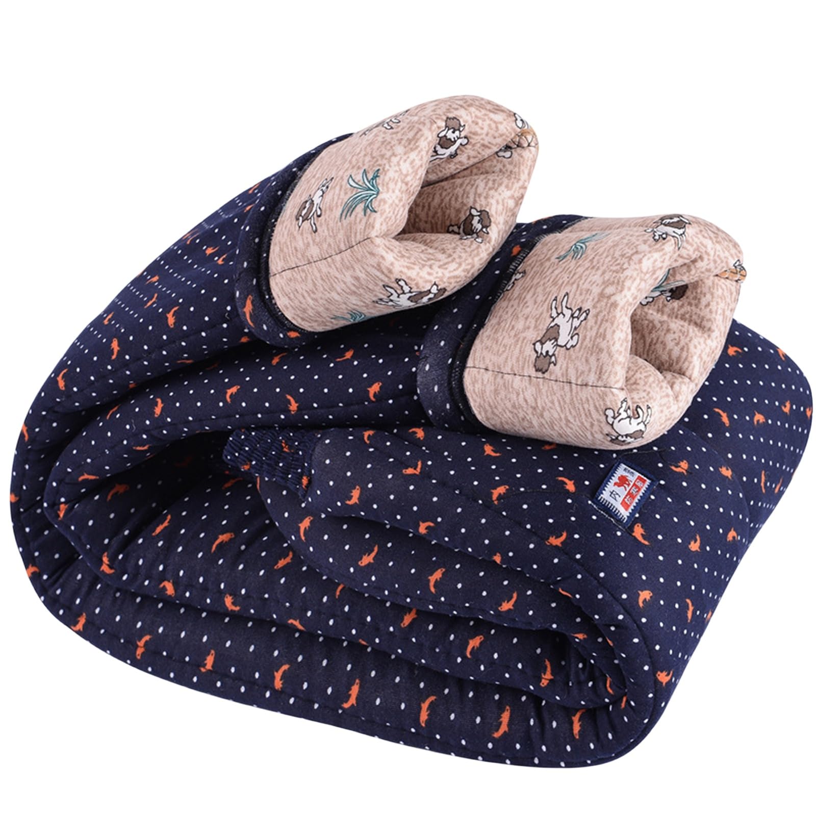 Leggings cálidos de invierno pantalones de algodón térmicos corte recto para mujer 8