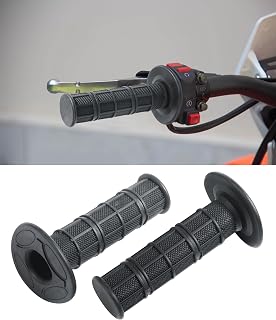 7/8" Motorcycle Grips,Dirtbike Grips,Motorcycle Handlebar Grips,Car Accessories Soft Rubber Mini Grip Handlebar Grip for CRF YZF WRF KXF KLX Pit Dirt Bike Motocross Motorcycle Offroad(Black)