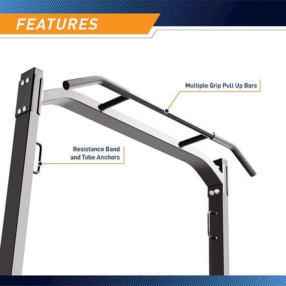 Marcy Olympic Cage Home Gym System Multifunction Squat Rack, Customizable Training Station SM-8117