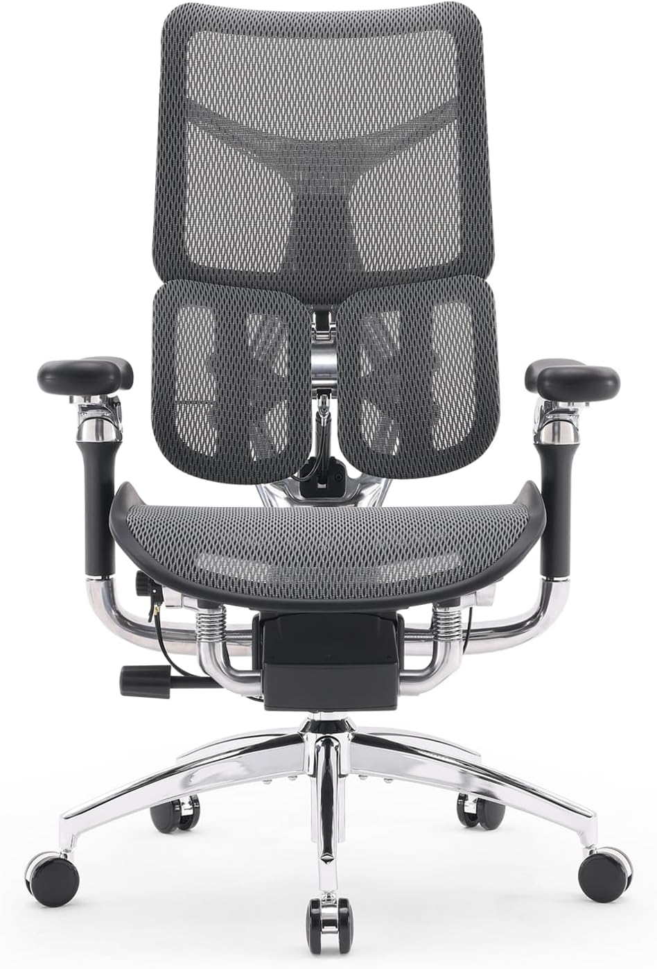 SIHOO Doro S300 Chaise de Bureau Ergonomique, Chaise d'ordinateur, Chaise de Jeu avec Support Lombaire Dynamique Double, accoudoirs coordonnés 6D(Maillage Noir Anthracite Velours), Expédiée en 2 Colis - Amazon product rated Grade A