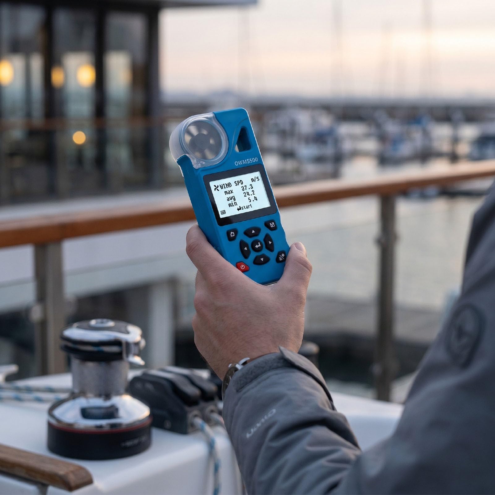 Irfora Anemometro Digitale con Molteplici Funzioni per la Vela e il Surf per Uso Esterno (OWM5500)