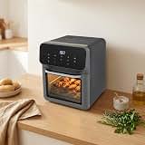 2.64 Gal All-in-One Air Fryer Oven with LED Touchscreen(Gray), Automatic Metal Air Fryers 1350w Toaster Oven with 0-60 Min Time Adjustment Countertop Air Fryer — image 5