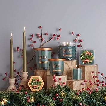 Root Candles Winter Holiday Scented Candles in Travel Tin 24-Hour Honeycomb Traveler Handcrafted Beeswax Blend Candle, 4-Ounce, Bayberry