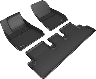 Custom Fit Kagu Floor Mat (Black) Compatible with Tesla Model 3 Highland 2024-2026 - Full Set