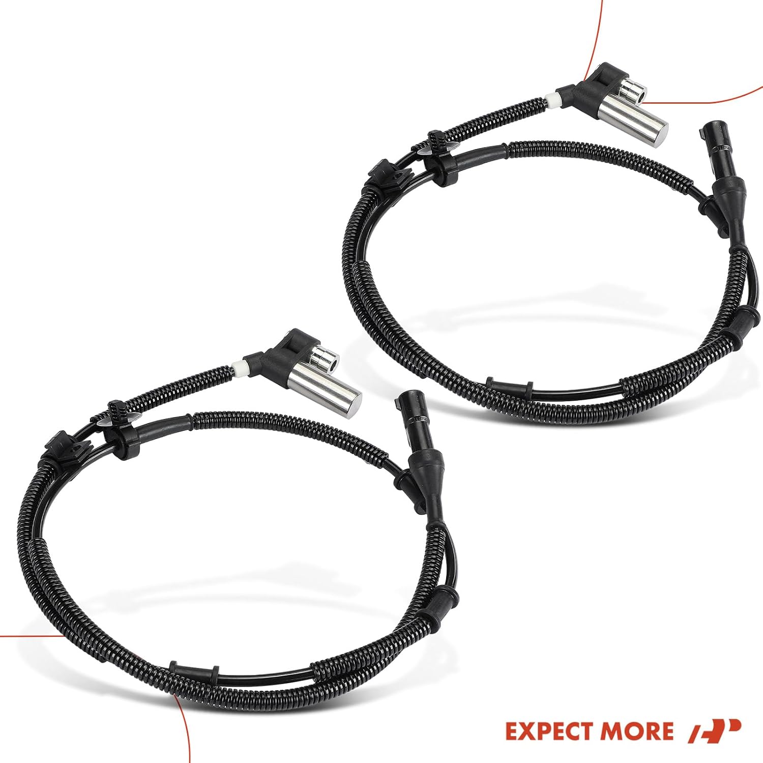 A-Premium ABS Wheel Speed Sensor Compatible with Ford Models - Bronco 1993 1994 1995 1996 - Front Driver and Passenger Side, 2-PC Set, Replace# F4TZ2C204AA