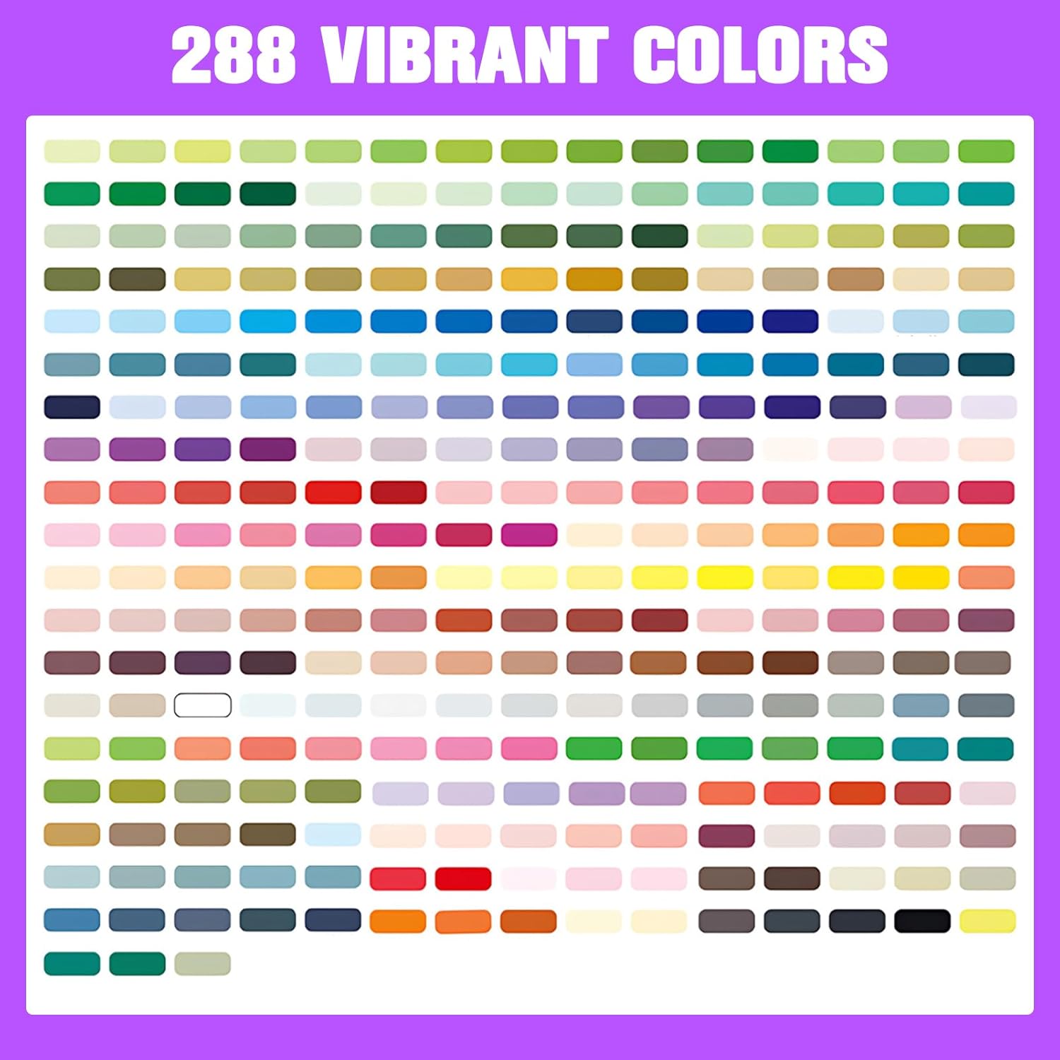 288 Colors Acrylic Paint Markers,Acrylic Paint Pens with Direct-Liquid Ink Control System,1-6mm Soft Brush Tip Paint for Rock, Wood, Canvas, Glass, Fabric, Metal, Plastic, Paper, with Bag - Image 8