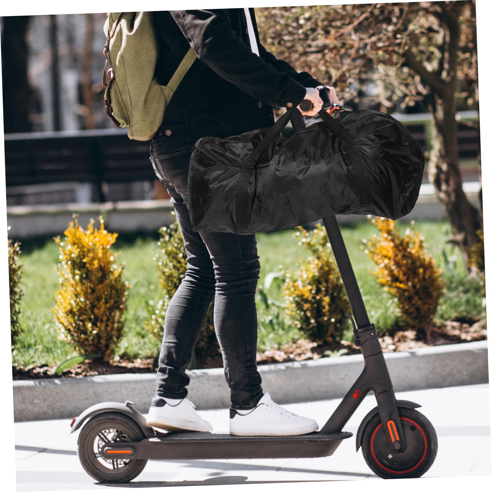 Sacoche de Transport pour Trottinette Électrique Étui de Rangement Oxford avec Poignée Portable Accessoire Pratique pour Organisation et Transport Extérieur