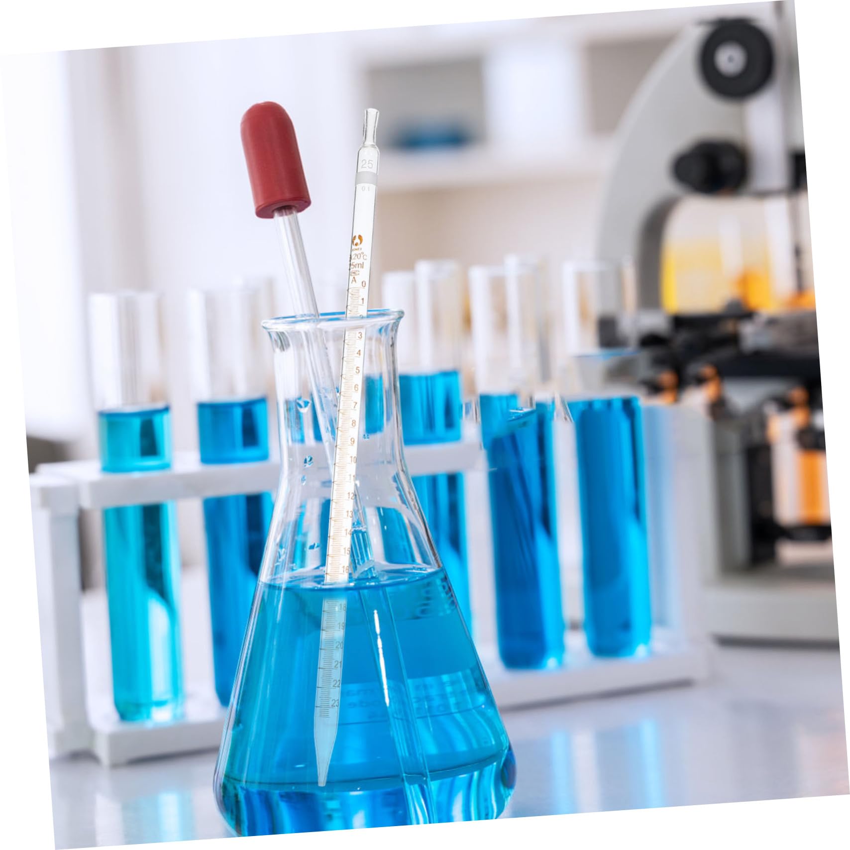 SOLUSTRE 20piezas Pipetas Graduadas De Vidrio Para Laboratorio Goteros De Vidrio Calibrados Para Uso Cocina o Experimentos Científicos Goteros De Laboratorio