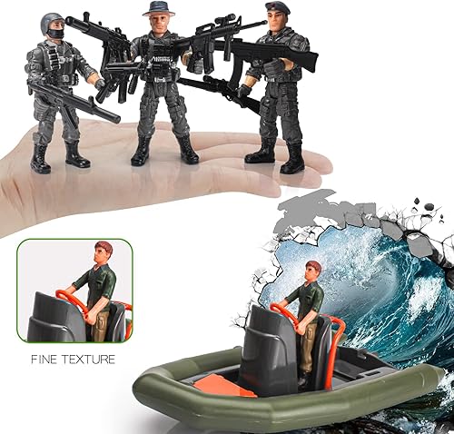 Miniatura 2 de 6 piezas de juguetes submarinos del ejército para niños soldados, figuras de acción para niños, soldados de juguete del ejército, figuras para niños