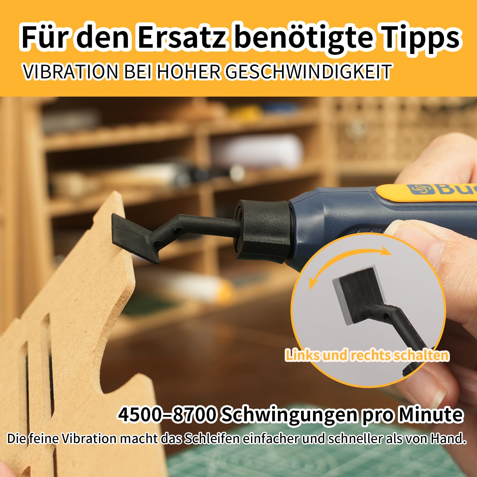 Schnurloser Stiftschleifer, 5 Geschwindigkeiten und USB-Aufladung mit LED-Licht, Mehrzweck-Elektrowerkzeug, Mini-Schleifmaschine zum Schleifen, Polieren, Finishen, DIY-Handwerk