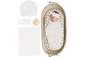 Newborn Stretchy Swaddle and Hat Set - Snuggly Comfort for Your Little Boy