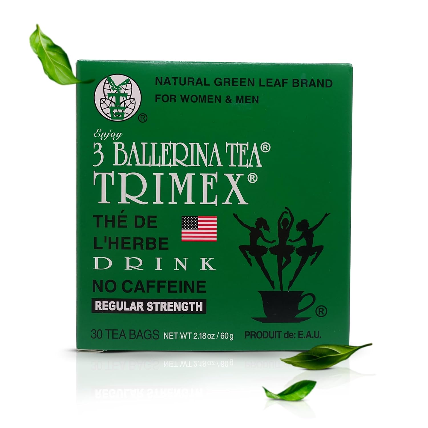 Diet Tea for Men and Women 30 Tea Bags, Three Ballerina