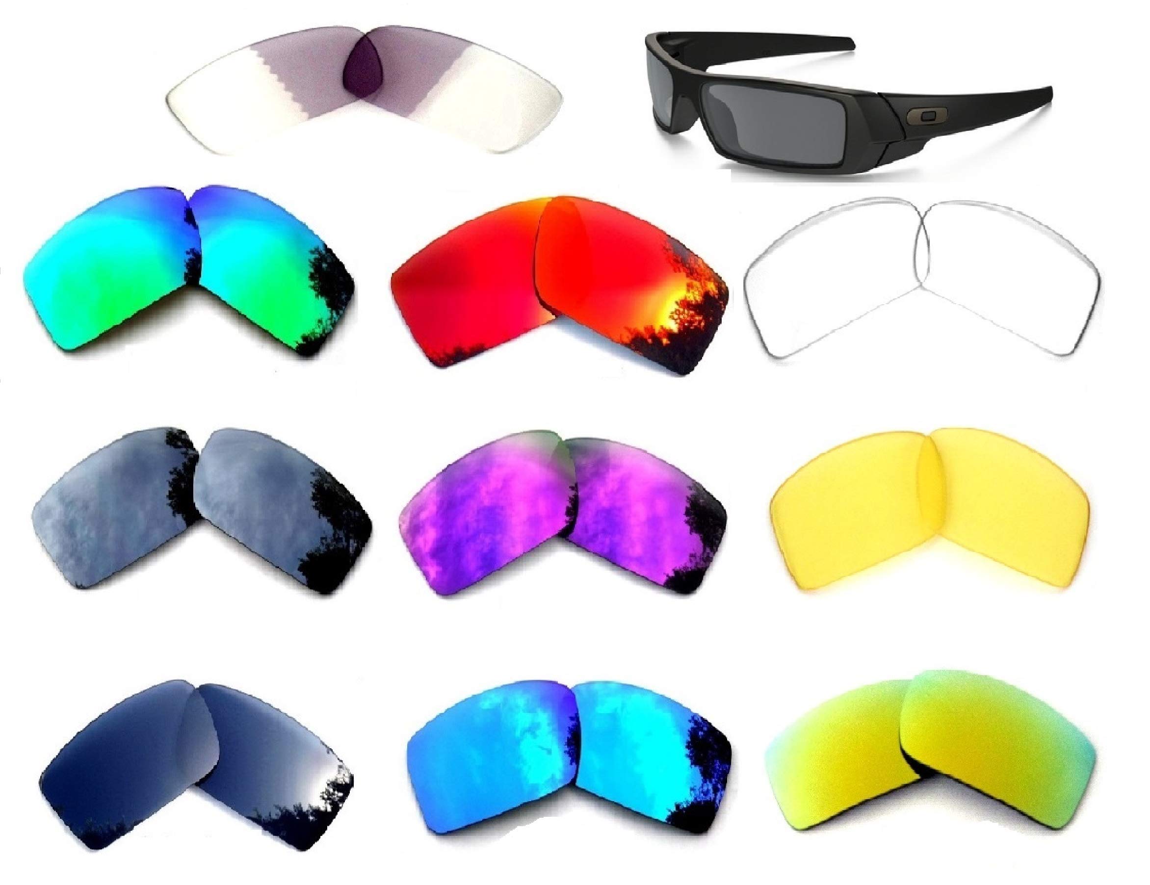 GALAXYLENSE Replacement Lenses For Oakley Gascan Ten Pairs Combination Color