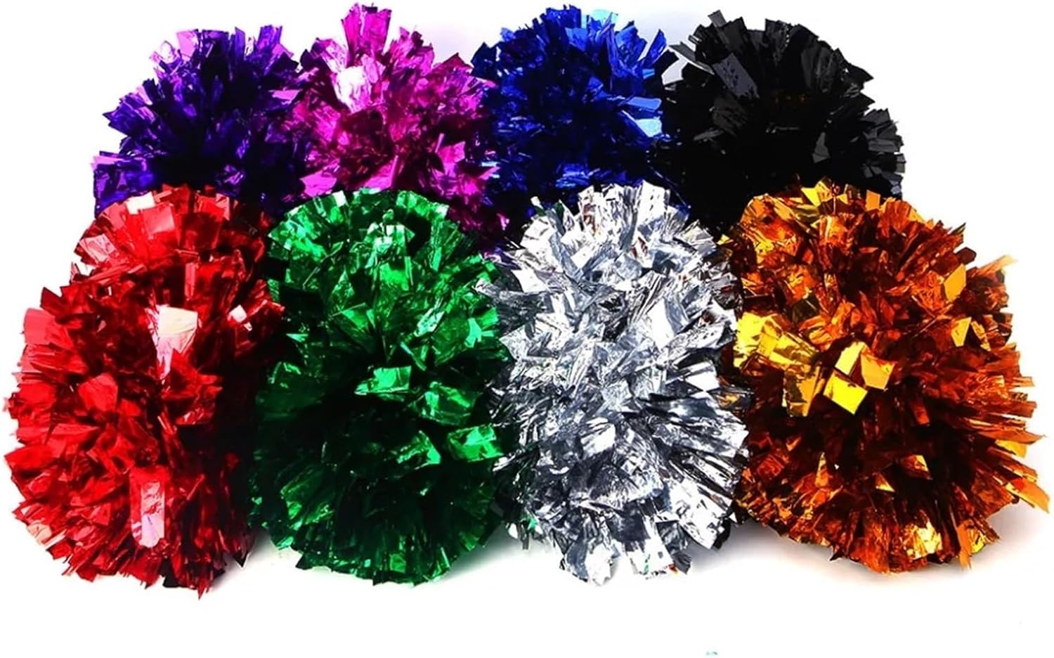 Dance Cheerleading Pompoms, Cheerleading Pom Poms Multicolor 6 Pcs