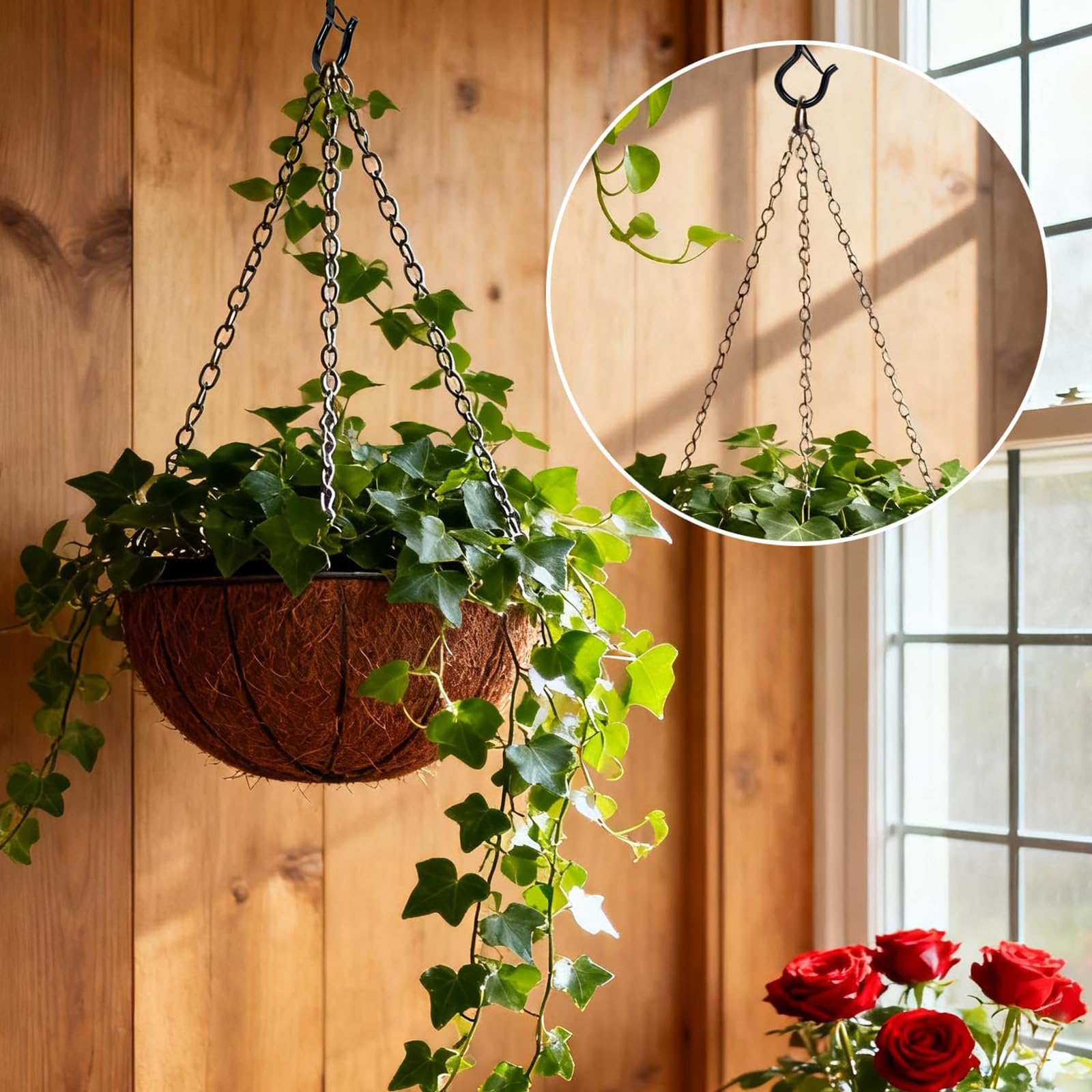 Ganci A Vite, Viti Legno, Viti Da Legno, Viti Per Legno, 12 Pezzi Ganci A Vite Neri Con Tasselli Ad Espansione, M4x17x53mm, Ganci Per Appendere Cornici, Luci E Piante In Acciaio Inossidabile