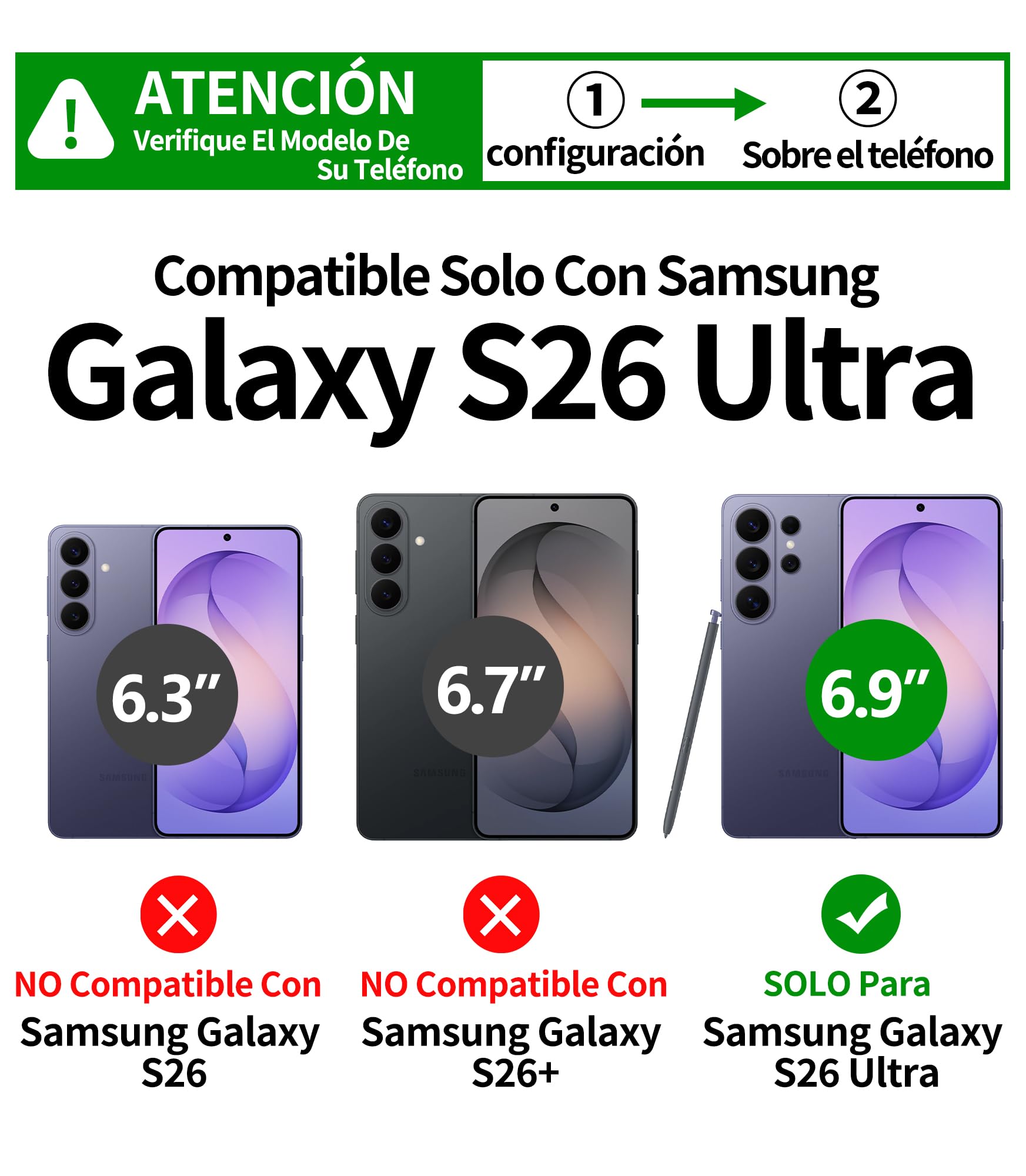 Cozycase Top Funda 360 para Samsung Galaxy S26 Ultra Militar IP68 Impermeable Antigolpes Resistente Carcasa S 26 Antipolvo Acuatica Sumergible Doble Waterproof Case Agua Protectora Anti Golpes Polvo