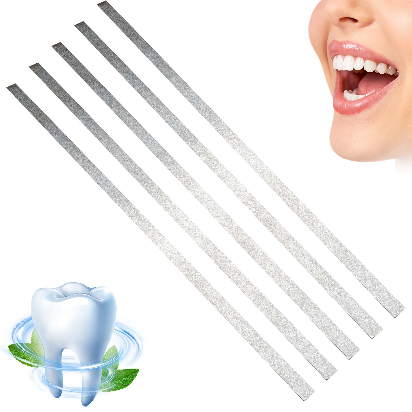 Papel De Lija Dental Tiras De Lijado Dental Tira De Pulido Dental Dientes Abrasivos 5 Pcs
