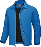 MAGNIVIT Men's Lightweight Jacket Panel Jacket Front Zip Casual Winderbreaker Spring Fall Coat Jacket For Men with Zip Porket