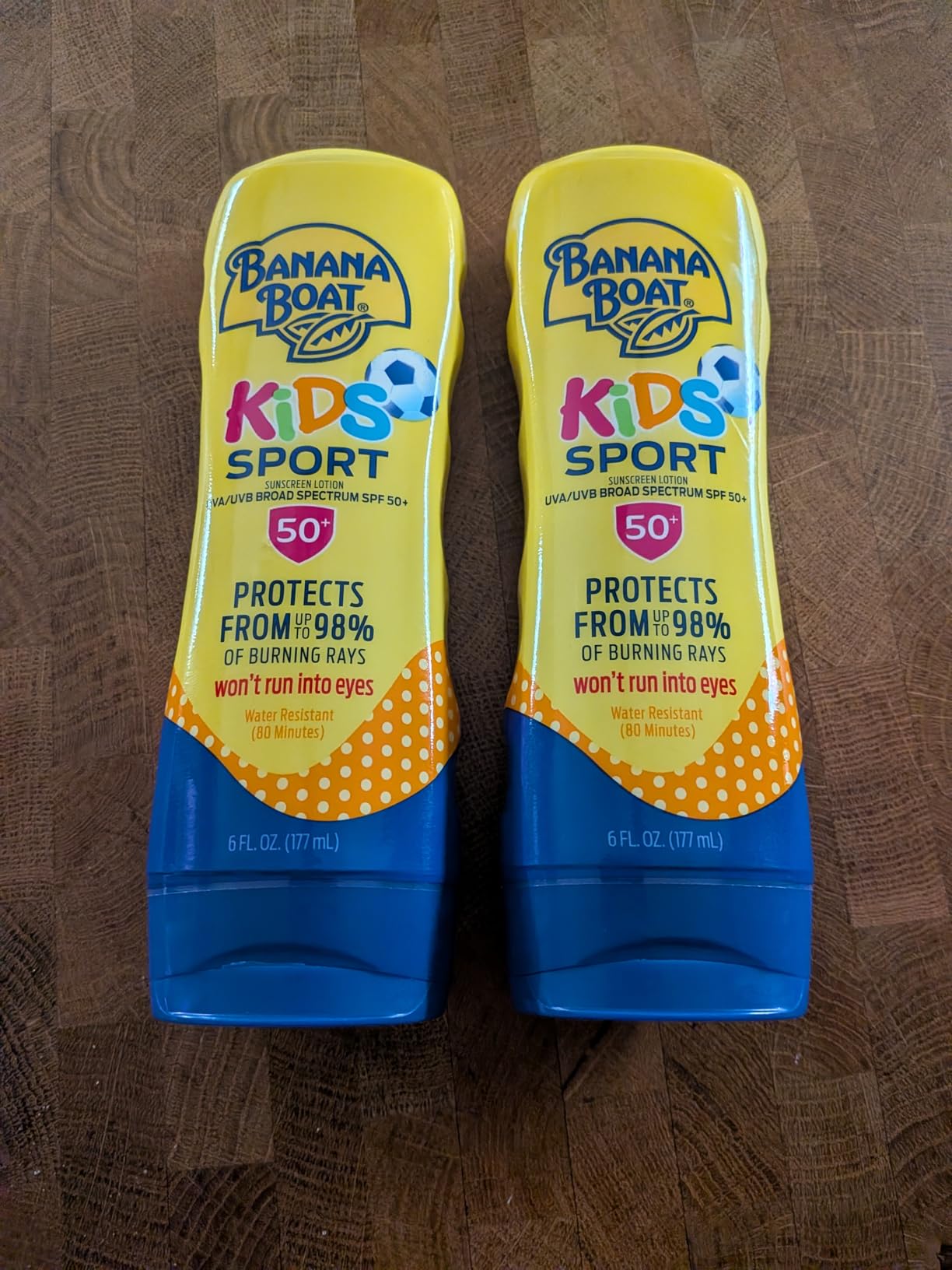 Banana Boat Kids Sport Lotion, SPF 50+, 6oz each, Twin Pack