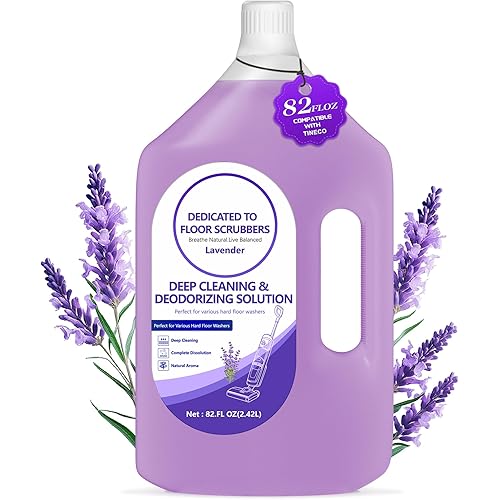 Floor Cleaning Solution Compatible with Tineco – 82 FL OZ Lavender Floor Cleaner – Rich, Long-lasting Fragrance, – For All Cordless Wet/Dry Vacuum Mop Cleaner & Robot Vacuums with Mopping