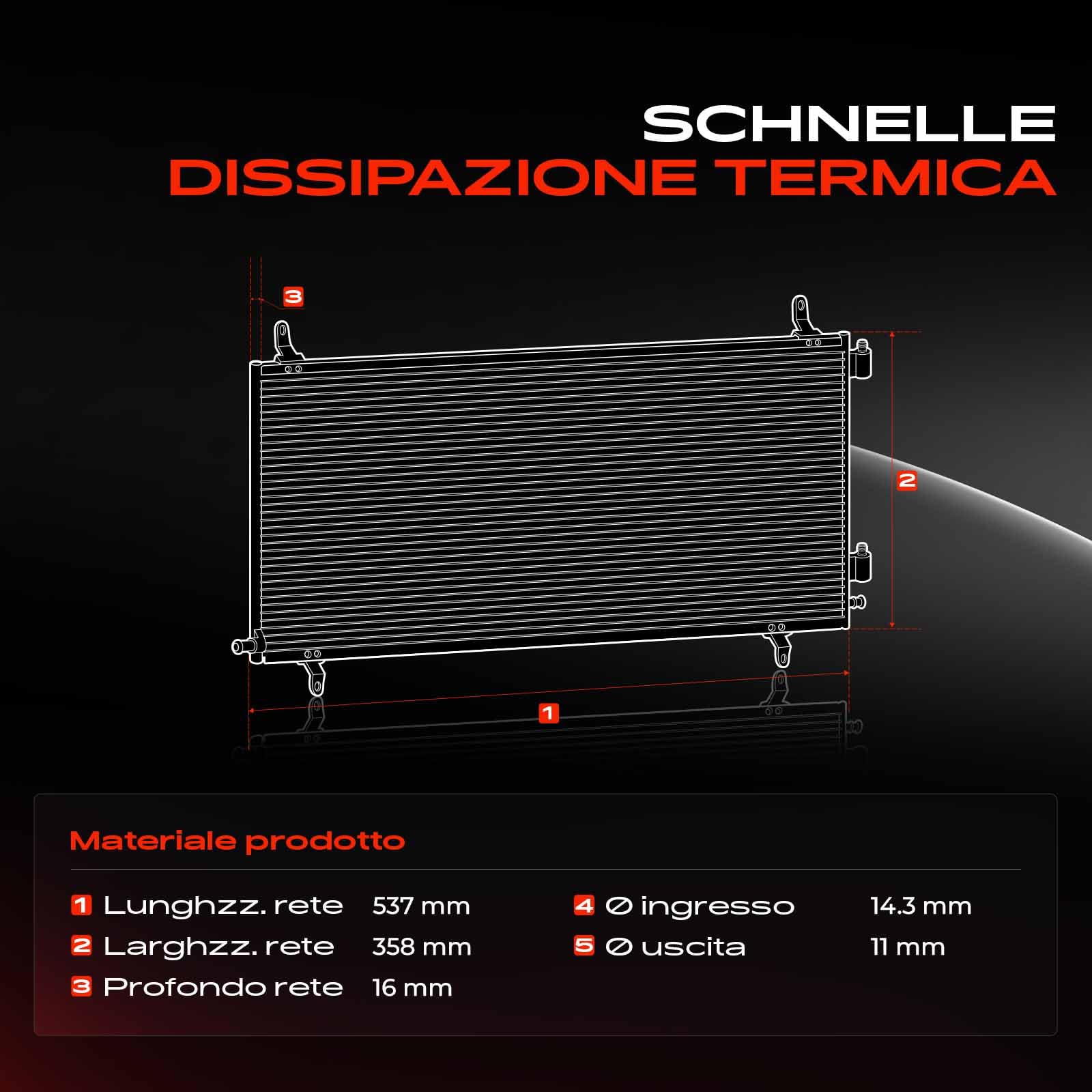 Frankberg Radiatore climatizzatore Condensatore climatizzatore Compatibile con 207 CC WD 1.6L 208 I CA CC 1.2L 2008 I CU 1.2L C3 II SC 1.2L C3 III SX 1.2L Replace# 9650894080