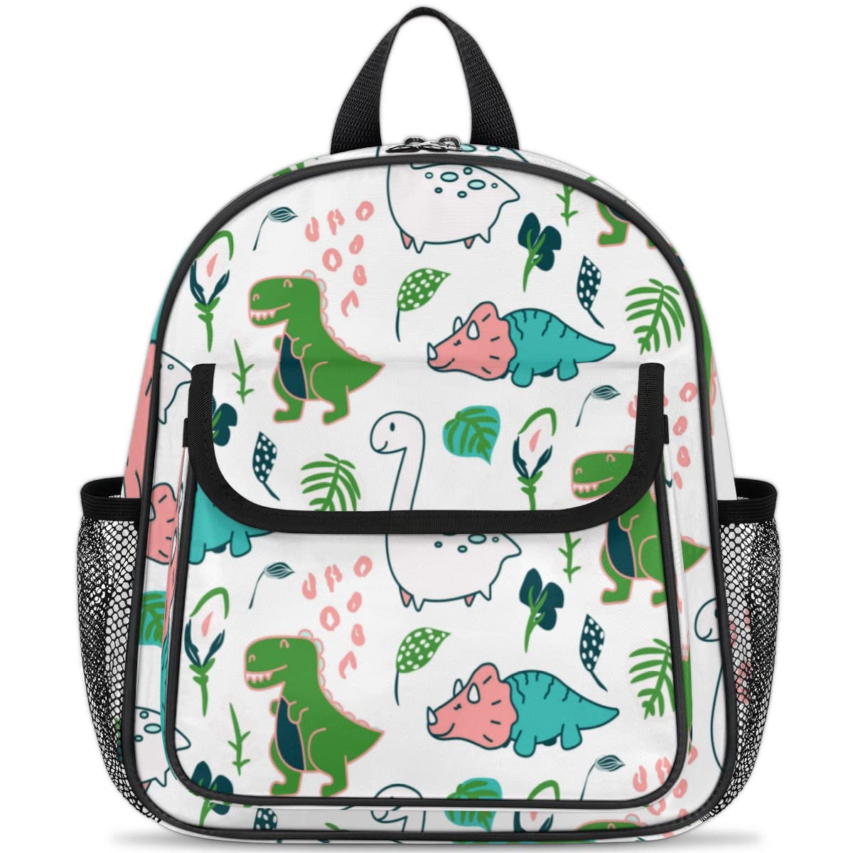 TropicalLife Słodkie Kawaii Dino dziecięce plecaki dla chłopców dziewczynek, zabawny dinozaur malucha lekki plecak do szkoły przedszkola torba na książki, wielobarwny