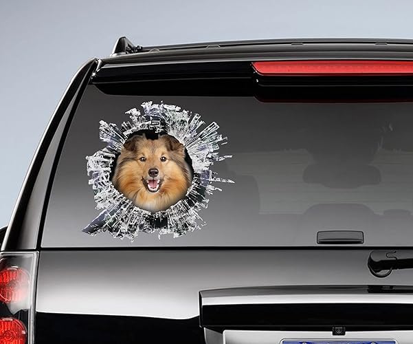 Shetland Sheepdog Window Sticker, car Sticker, Window Sheltie Decal, Shetland Sheepdog Decal, Cute Pet Car Gift, Dog Decal, Cute Decal, Animal Decal, Pet Car Decal, Pet Vinyl Sticker Decal.