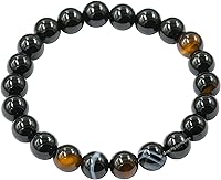 Vista 179 de Amazing Gemstone Pulsera de cristal para mujeres y hombres, pulsera de cristal curativo de protección, pulsera elástica con cuentas de piedras