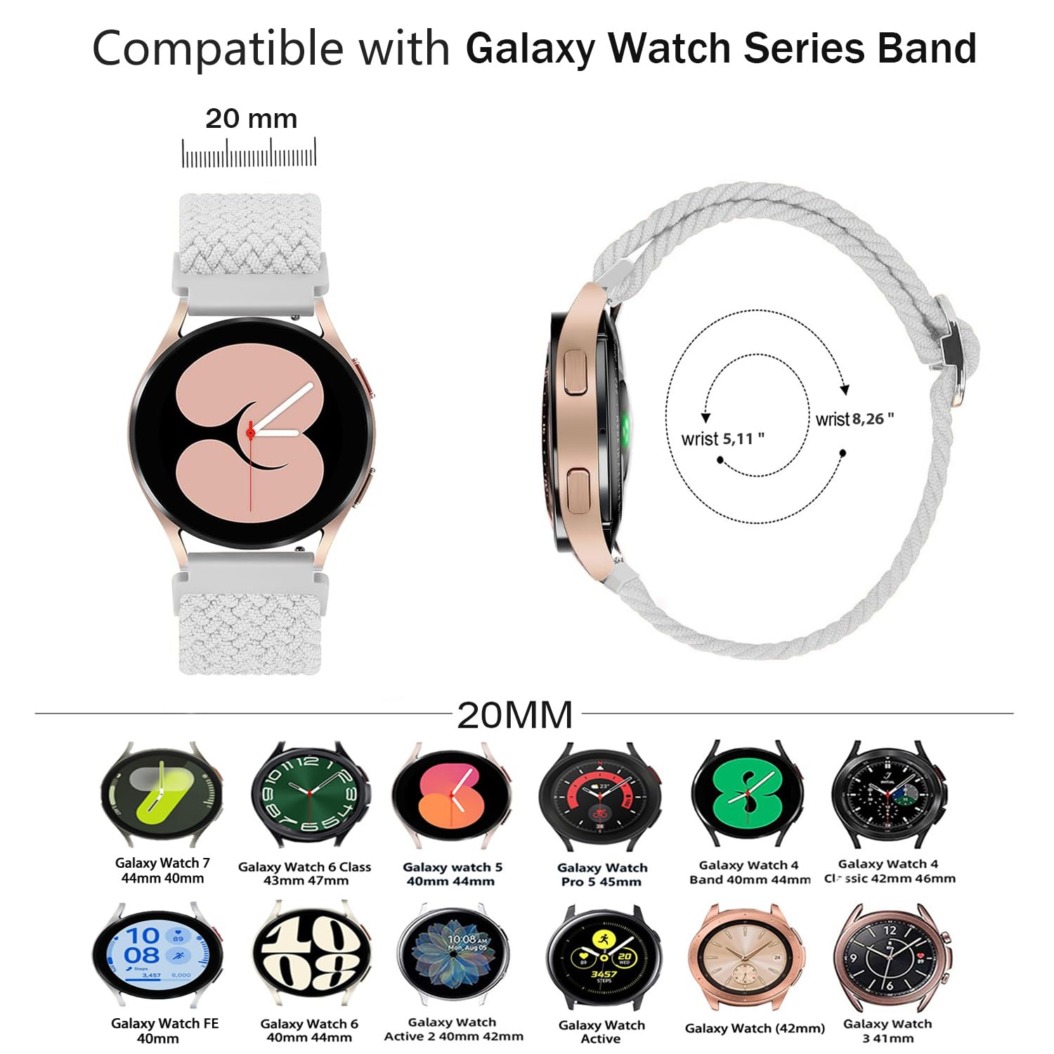 Issinlky nylon band for Galaxy Watch 7/FE/6/5/4 40mm 44mm - Image 3