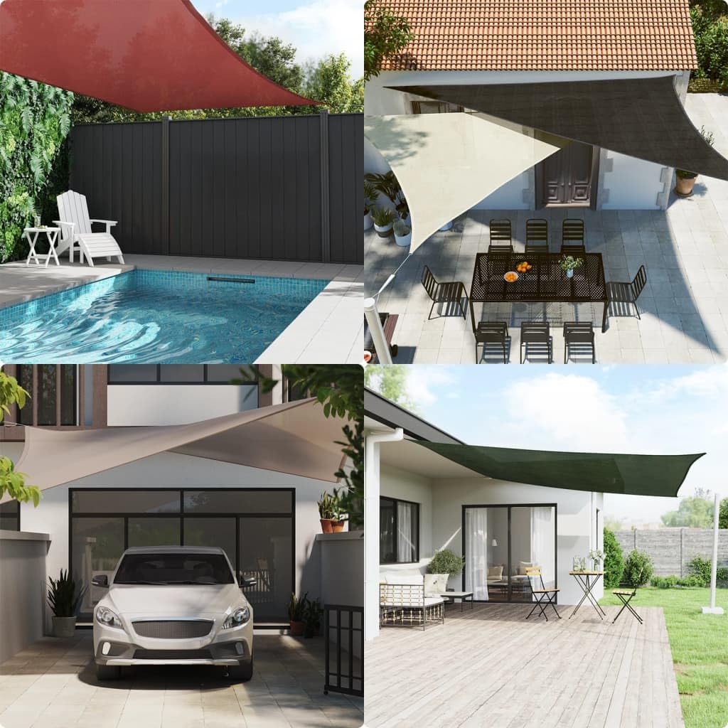 ACAGALA Sonnensegel 3x6m Rechteckig, 90% UV-Schutz UPF 50+ Wasserabweisend Sonnendach Schattenspender für Balkon Garten Terrasse Outdoor, HDPE, Dunkelgrün
