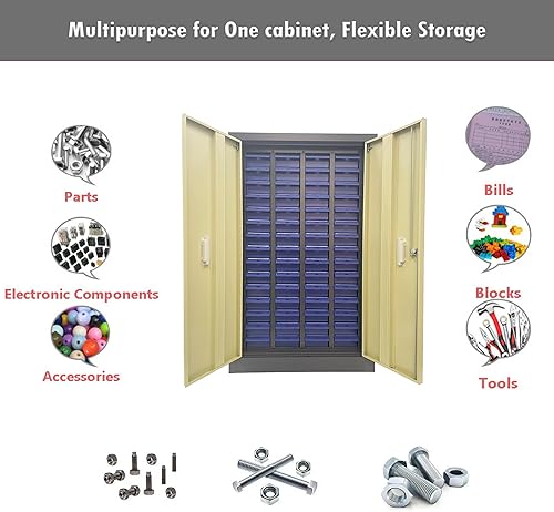 Miniatura 9 de Piezas Gabinete Herramientas Gabinete de almacenamiento 60 Cajón Piezas de plástico Organizador Cajones de almacenamiento de plástico 2 divisores 5