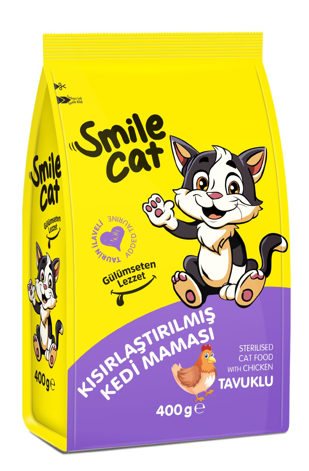 Smile Cat Kısır Kedi Tavuklu 400 gr Kuru Mama