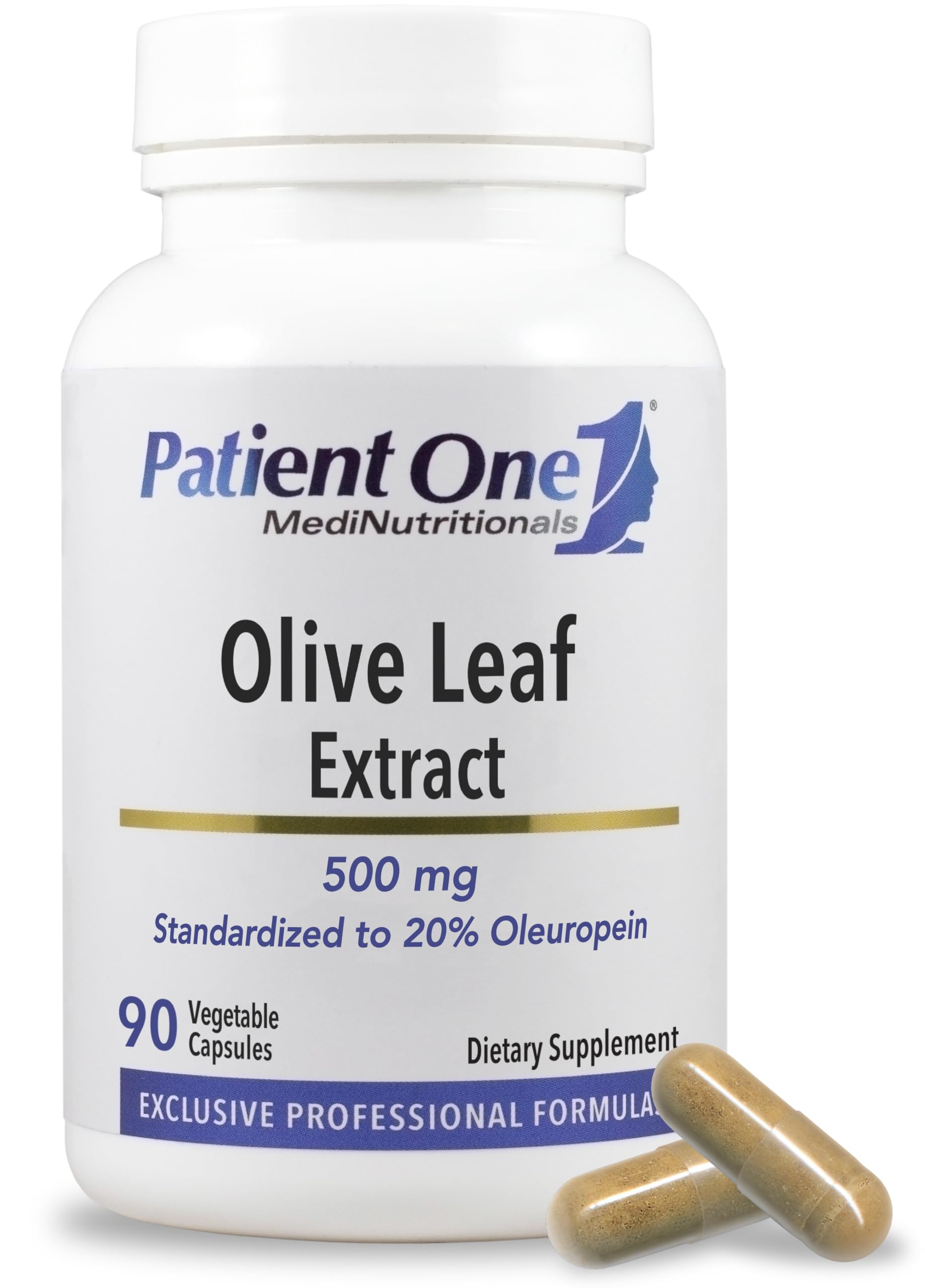 Olive Leaf Extract 500 mg | Supplement to Support Immune and Heart Health* | Standardized to 20% Oleuropein | 90 Capsules