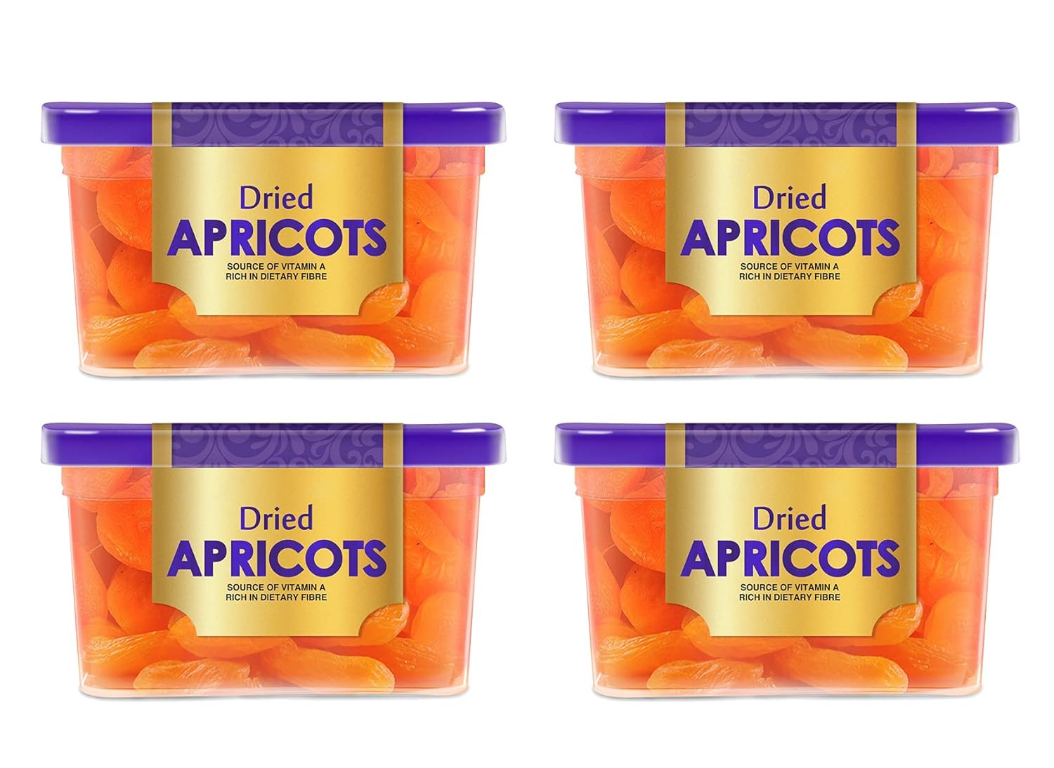 Manna Dried Apricots, 800g (200g x 4 Packs) Premium Turkish Apricots