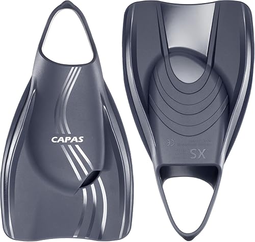 Miniatura 9 de CAPAS Aletas de Entrenamiento de Natación Pro con Bolsa de Malla, Aletas de Natación Profesionales Cortas de Silicona, Aletas de Talón Abierto Azul