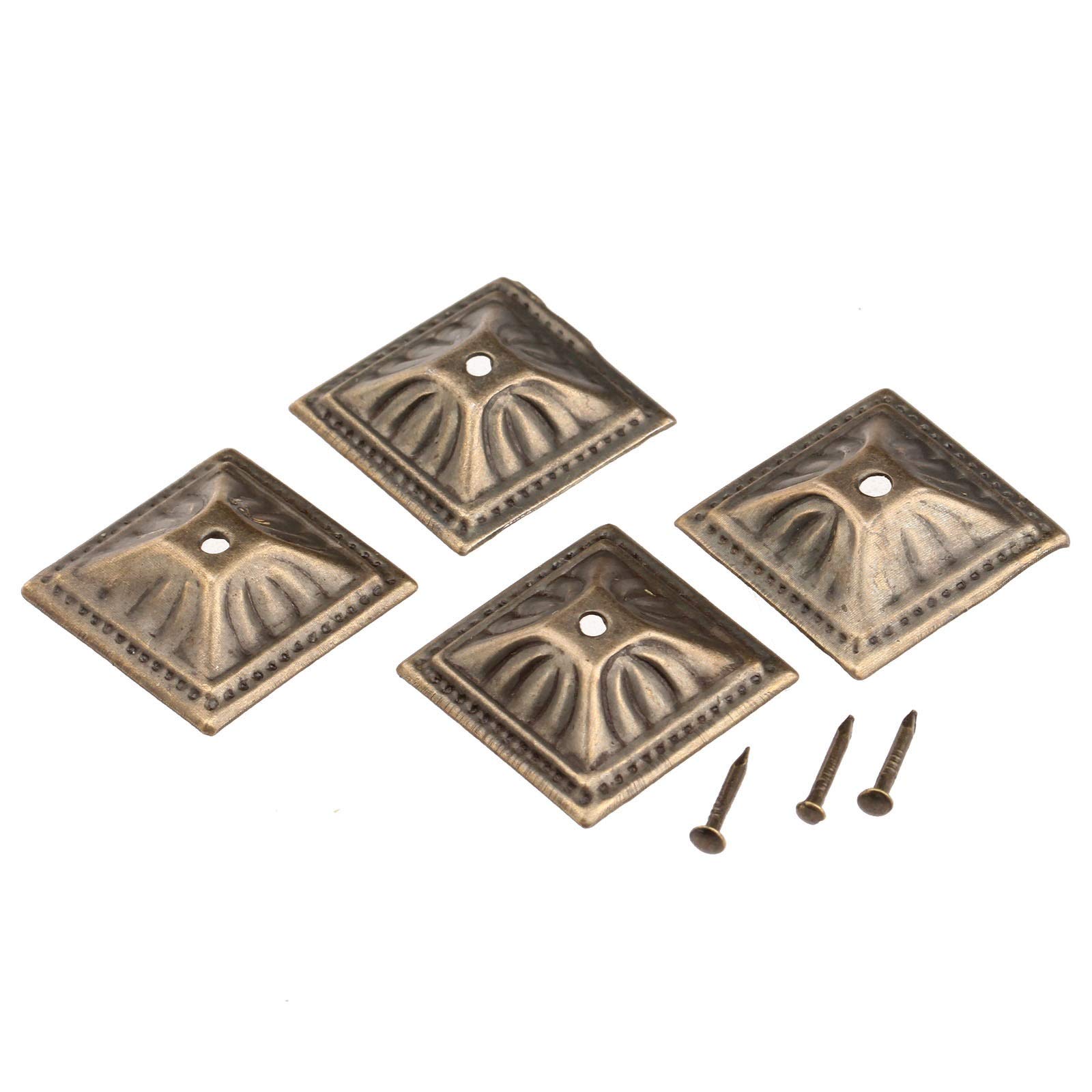 Clous, Punaises, punaises de rembourrage, pouce, décoratives meubles, 50 pièces 21x21mm fer en laiton antique clou bijoux boîte cadeau canapé
