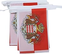 Vista 321 de Guatemala 19.7 ft BUNTING Flag 20 banderas 9'' x 6'' - Banderas de cuerda guatemalteca 5.9 x 8.3 in - AZ FLAG