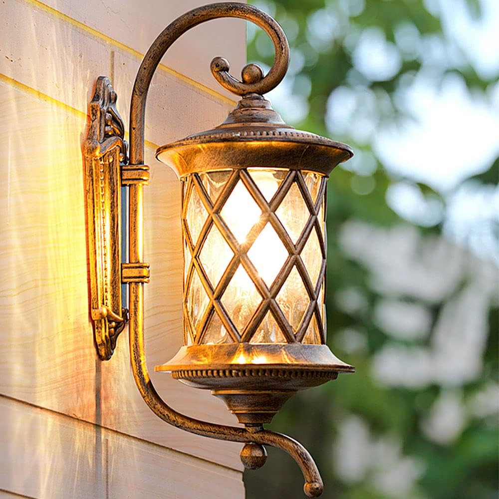 Mengjay Trade Vintage Outdoor Wall Light Fixture Bronze Aluminum