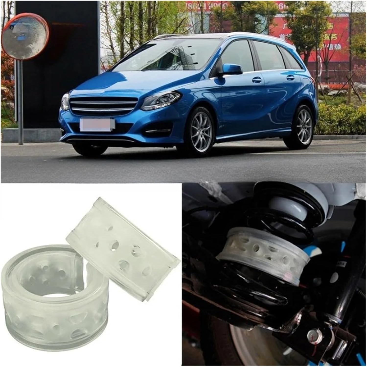 Compatible For Mercedes Benz B200 Car Auto Shock Absorber Spring Buffer Bumper Power Cushion Damper Front/Rear SEBS(Front)