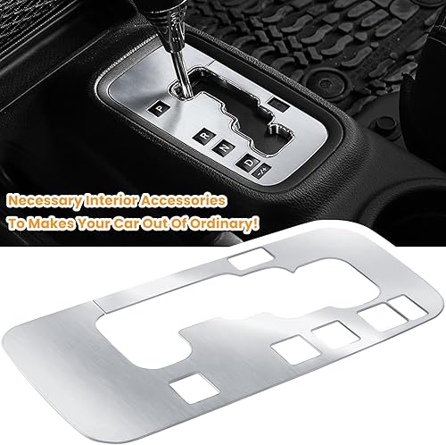 Vista 43 de Cubierta interior, engranaje marco de terminación de aluminio, accesorios para Jeep Wrangler 2011 2012 2013 2014 2015 2016 2017 E-cowlboy, Rojo