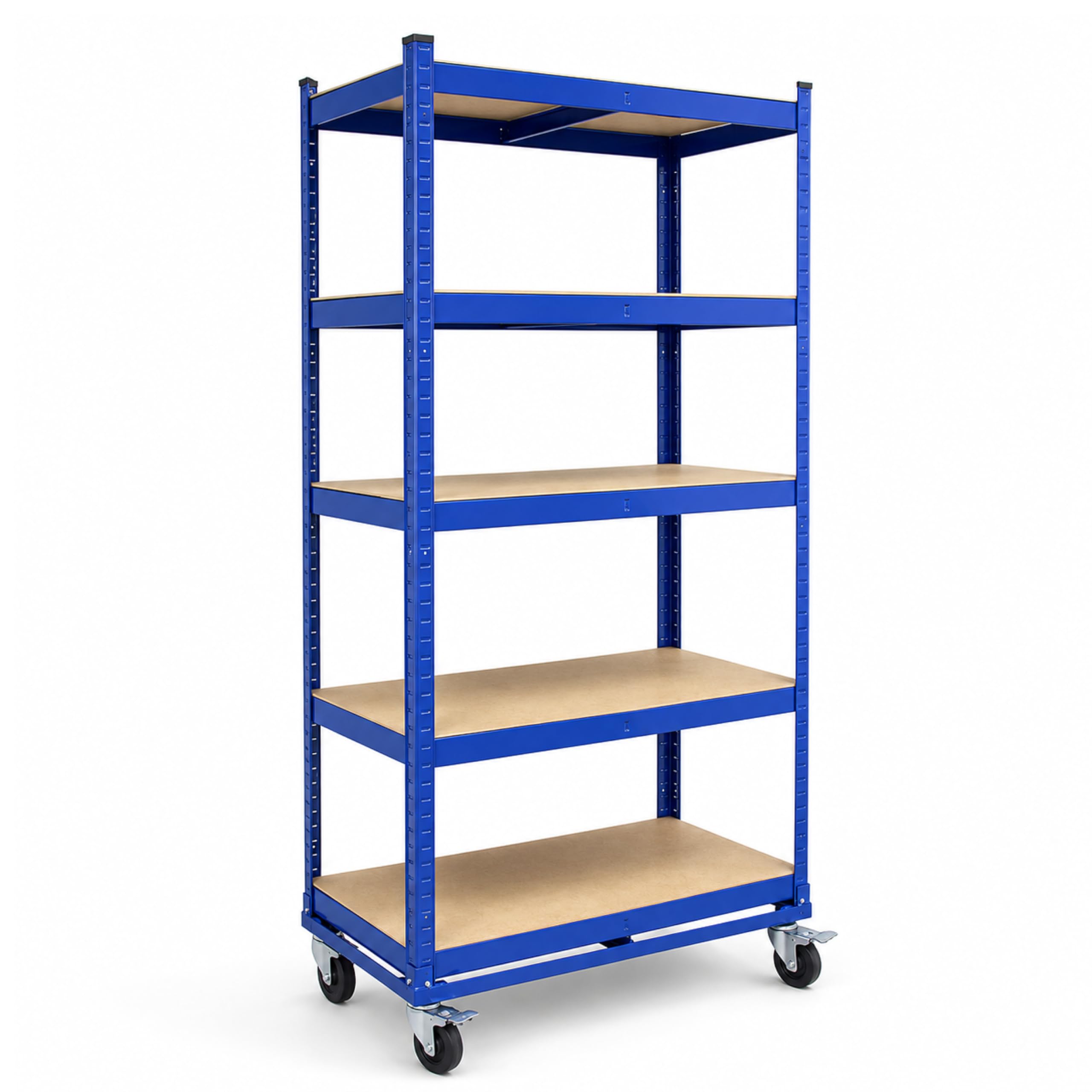 Etagenwagen Transportwagen mit 5 Eben | 195x90x45 cm | Traglast 750 kg | Magazinwagen Kommissionierregal Regal Lagerregal Garagenregal Werkstattregal Kommissionierwagen
