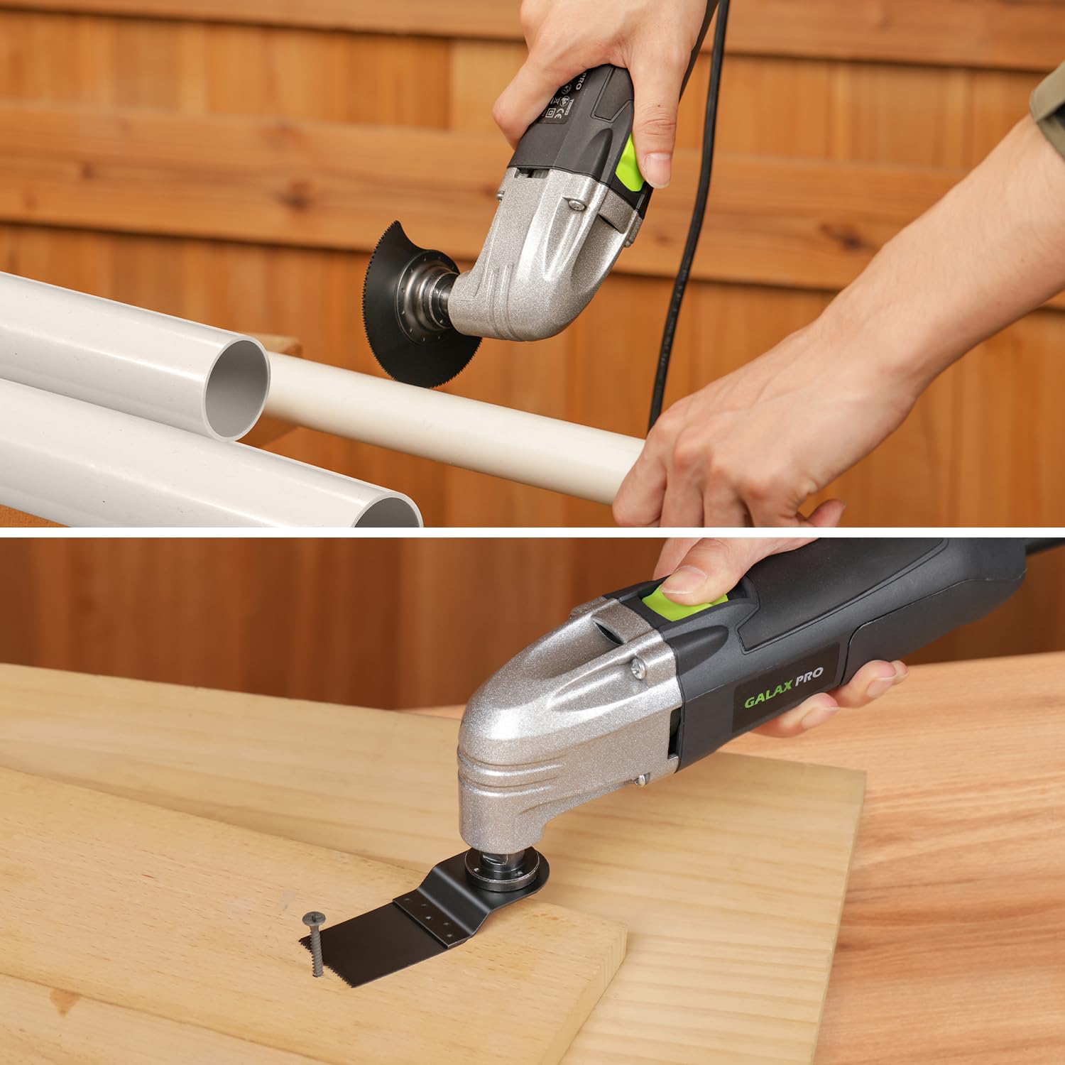 GALAX PRO Utensile Multifunzione Oscillante 180W, Strumenti Oscillanti 22000 OPM con 12 Pezzi Accessori, Angolo di Oscillazione 3° per Raschiatura,Taglio,Lucidatura