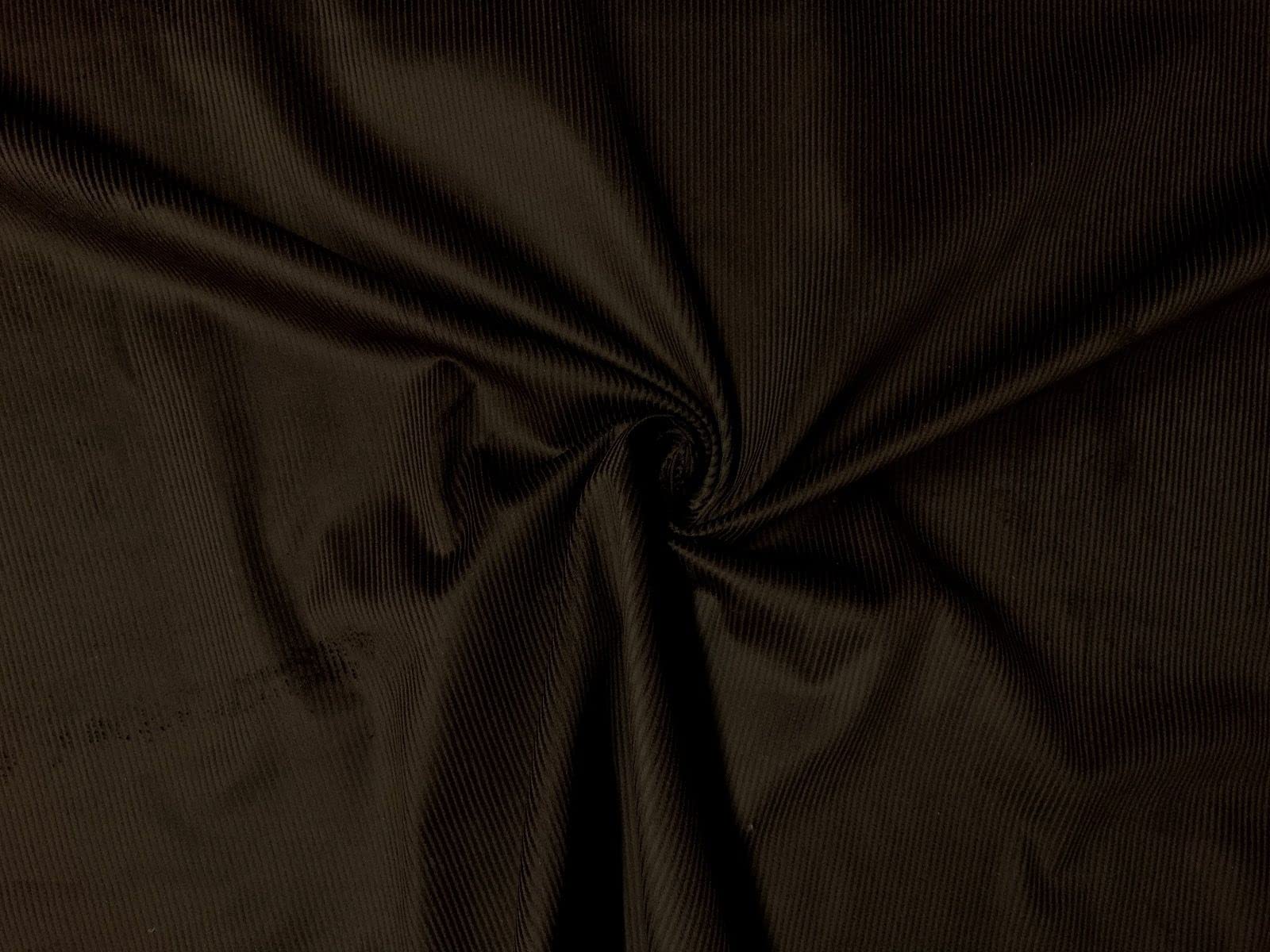 Glamour Secrets Brown Cotton 8 Wale Corduroy Fabric - Cord Craft Upholstery Fabric Material Metre