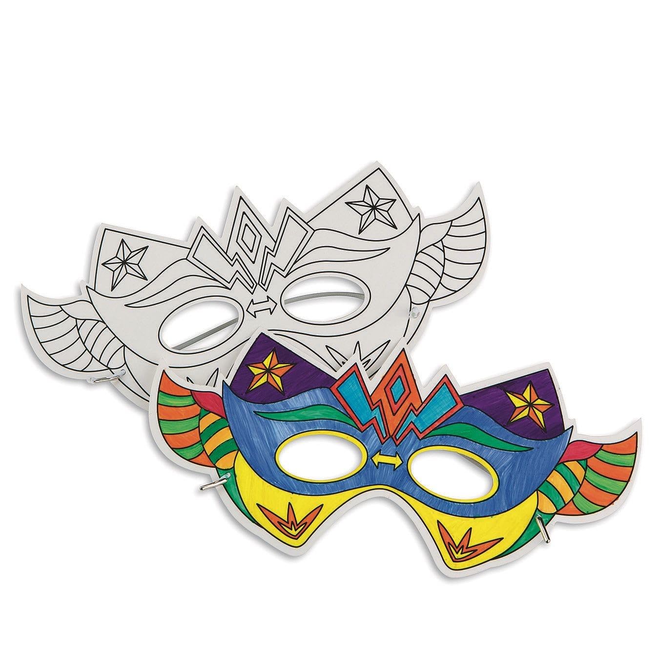 S&S Worldwide Superhero Half Masks (Pack of 24)