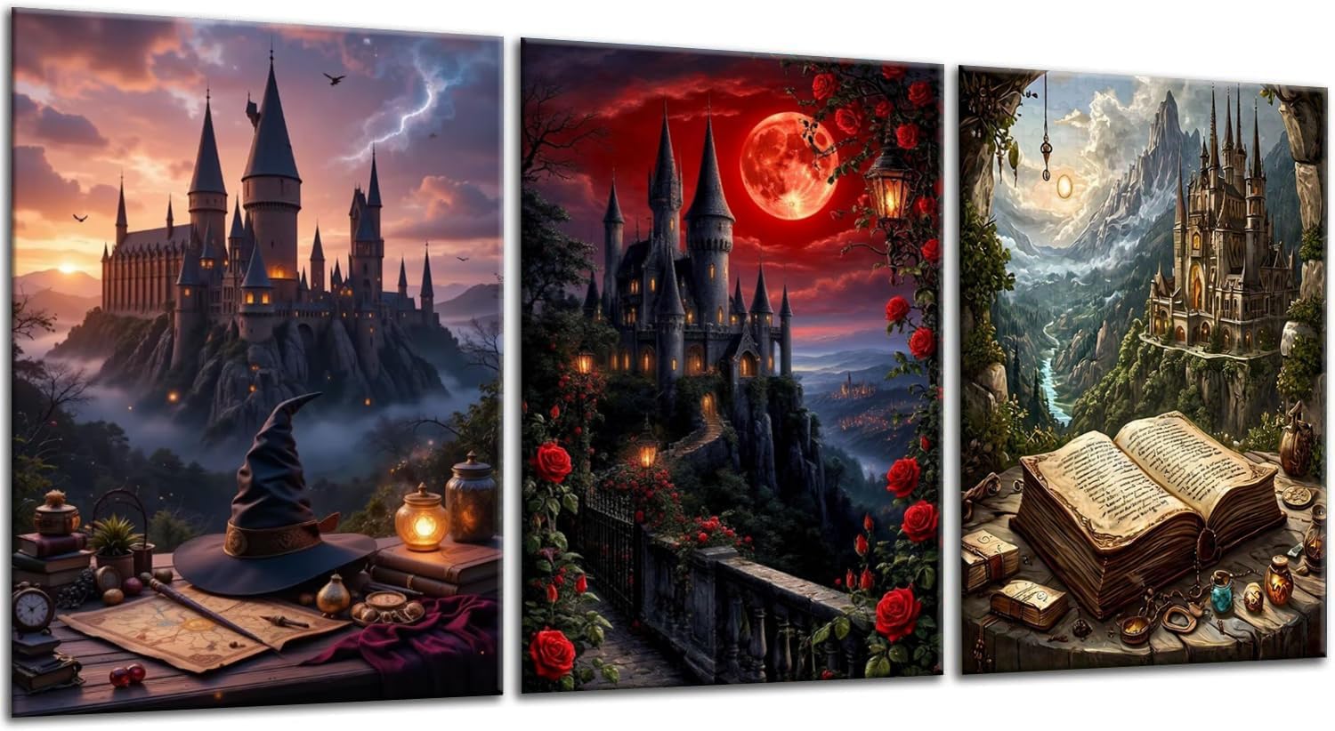Arttoplus 3 Pack Diamond Art Kits for Adults Beginner-Dog 5D Diamond Painting Kits for Adults,DIY Full Drill Diamonds Gem Art Kits for Gift and Home Decoration(12x16 inch)